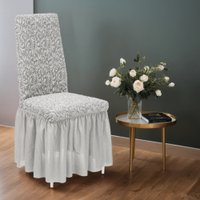 Чехол для стула Mio Tesoro Жаккард Люкс для стула 10034/1582 (с оборкой)