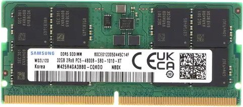 

Оперативная память Samsung 32ГБ DDR5 SODIMM 4800 МГц M425R4GA3BB0-CQK