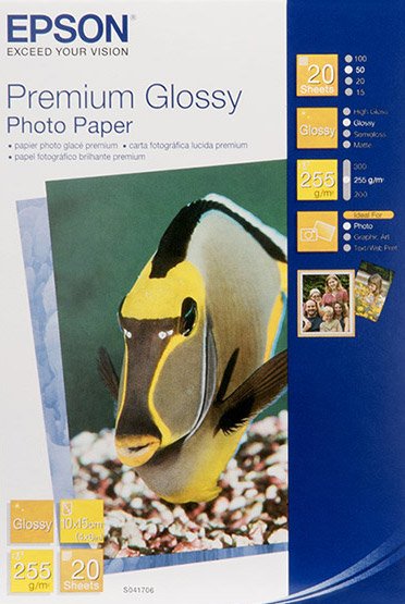 

Фотобумага Epson Premium Glossy Photo Paper 10x15 20 листов (C13S041706)