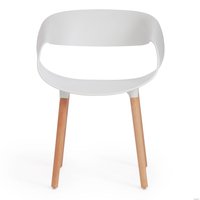 Стул с подлокотниками TetChair QXX mod. C1058 (белый/натуральный)