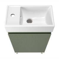  Wellsee Тумба под умывальник 3 в 1 WC Area 221805004 (тумба/матовый зеленый, раковина/глянцевый белый, ножки/нержавеющая сталь) в Бресте