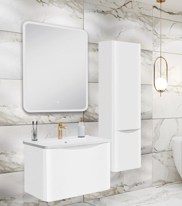 

Runo Тумба с умывальником Runo Тоскана 60 + Никсон 60 (подвесная, белый)