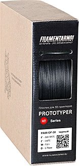 Пластик Filamentarno! PA66 GF-30 1.75 мм 750 г (черный)
