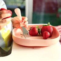 Тарелка для кормления Beaba Assiette Silicone 913431 (Plate Pink)