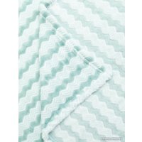 Плед Tex Republic Absolute Зигзаг двухцветный Flannel 200x220 92577 (бирюзовый) в Солигорске