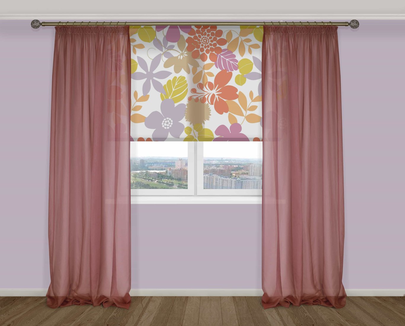

Комплект гардин Delfa Voile СТШ/Д-050 Voile/096 2x2.7 м (цикламен, 2 шт)