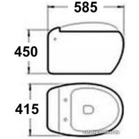 Унитаз подвесной Melana MLN-821B (белый)