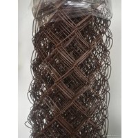 Строительная сетка Сетка-рабица в ПВХ 55х55 2.4мм 1.2x10м (коричневый)