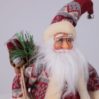 Елочная игрушка AksHome Санта-Клаус с фонариком