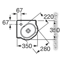 Умывальник Roca Meridian 35x35 (32724C000)