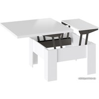 Стол-трансформер Трия Glance тип 1 (белый/стекло белый глянец)