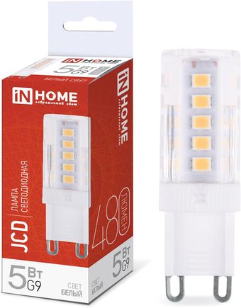 Светодиодная лампочка In Home LED-JCD 5Вт G9 4000К 480лм 4690612036328