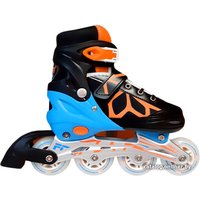 Роликовые коньки Fora LF-601-BK-OR (р. 35-38, черный/синий/оранжевый)