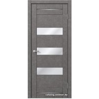 Межкомнатная дверь MDF-Techno Dominika 104 70x200 (бетон серый, стекло лакобель коричневый)