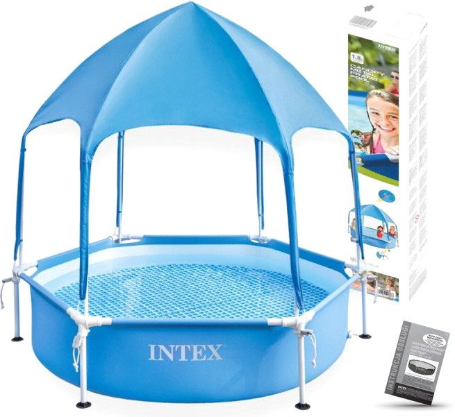 

Каркасный бассейн Intex Metal Frame с навесом 28209NP (183x38)