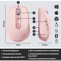 Мышь Logitech MX Anywhere 3 (розовый)