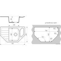 Кухонная мойка Гамма Гранит Granite-14 (белый)