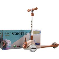 Трехколесный самокат RiverToys HB-T8 (коричневый)