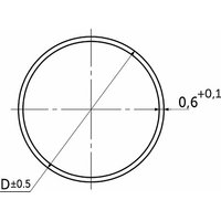Рейлинг Tris д.25 3 м стенка 0.6-0.7 мм (черный)