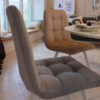 Стул Listvig Фин (светло-серый camaro 09/белый ткань)