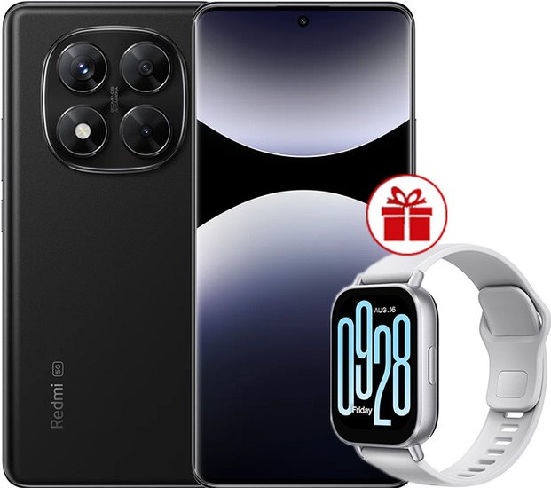 Xiaomi Redmi Note 14 Pro 5G 12GB/256GB wersja międzynarodowa (czarny) + smartwatch Xiaomi Redmi Watch 5 Active (srebrny) w promocji