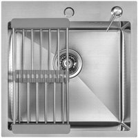 Кухонная мойка Diamond 500*500, коландер, дозатор SATIN DECOR