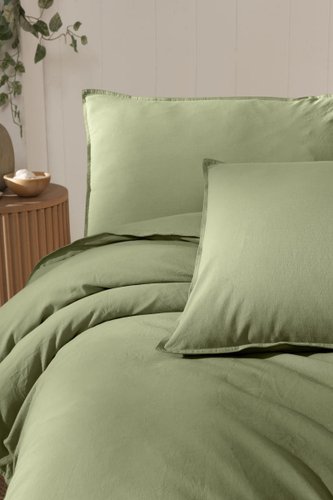 Евро комплект постельного белья Arya Natural Stone Washed 8680943227164 (зеленый)