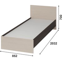 Кровать Тащи в дом Брио КР 554 80х200 (венге/дуб белфорд)