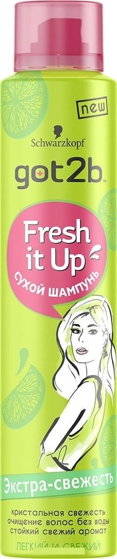 

Сухой шампунь Schwarzkopf Got2B Fresh it Up Экстра-свежесть Легкий и свежий 200 мл