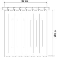 Шторка-занавеска для ванны IDDIS P09PE18i11 (светло-серый)