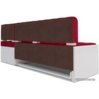 Угловой диван Мебель-АРС Ганновер правый 208x82x133 (бархат красный Star Velvet 3 Dark Red)