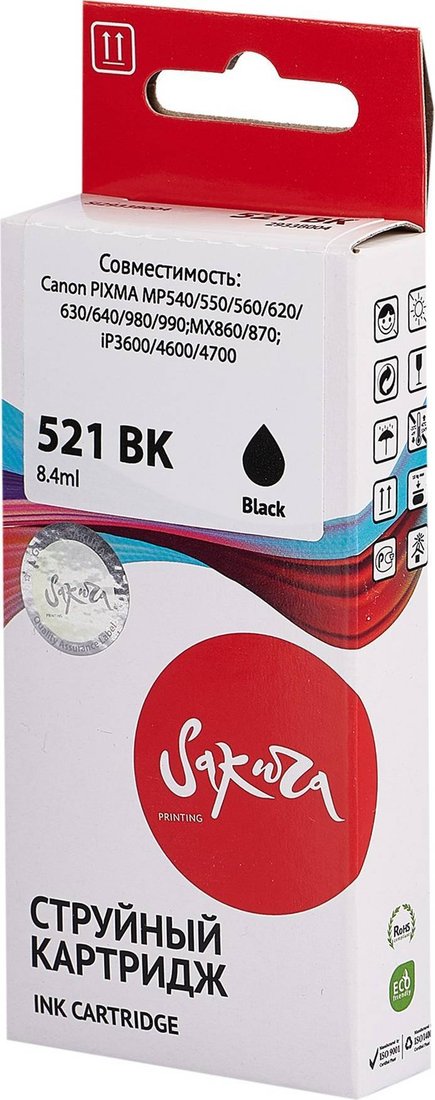 

Картридж Sakura Printing SI2933B004 (аналог Canon 521 BK)