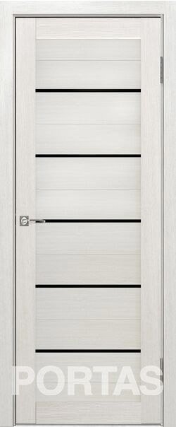 

Межкомнатная дверь Portas S22 80x200 (французский дуб, стекло lacobel черный лак)