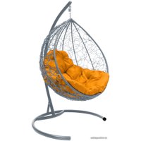 Подвесное кресло M-Group Капля 11020311 (серый ротанг/желтая подушка)
