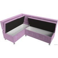 Угловой диван Лига диванов Стайл левый 114523L (микровельвет сиреневый)