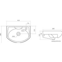 Умывальник Santek Азов-40 41x29 [1.WH11.0.254]