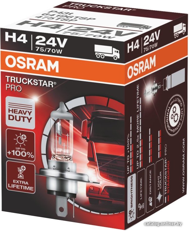 Галогенная лампа Osram H4 Truckstar Pro 1шт