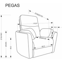 Электрический реклайнер Halmar Pegas (бежевый)