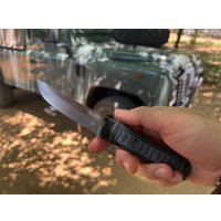 Складной нож Kizlyar Supreme Whisper AUS-10Co StoneWash Blue