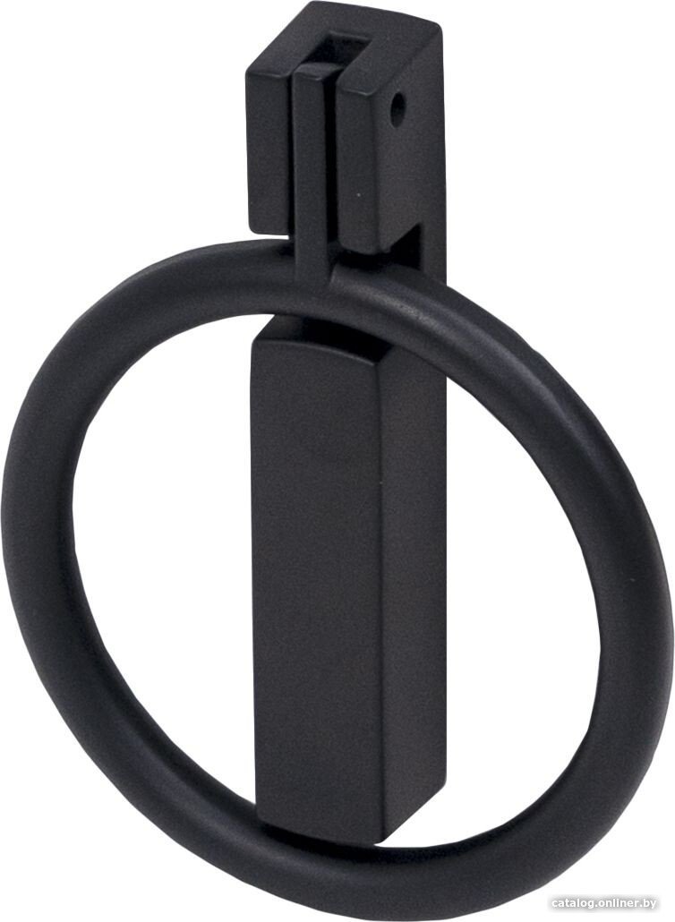 AKS кнопка мет. ROUND черный матовый,