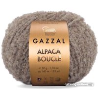 Пряжа для вязания Gazzal Alpaca Boucle 123 50 г 140 м (темно-бежевый)