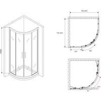 Душевой уголок Abber Schwarzer Diamant AG01080