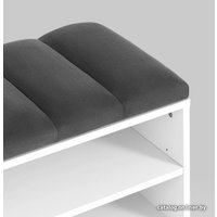 Тумба для обуви Stool Group Хольст vt-holst-996 (белый/велюр темно-серый)