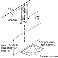 Кухонная вытяжка Bosch DWA66BC50