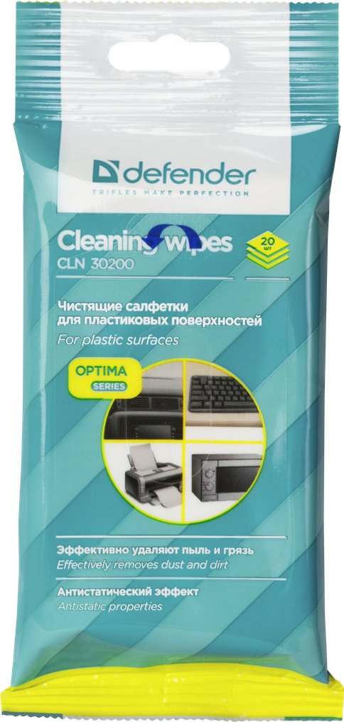 

Влажные салфетки Defender CLN 30200 Optima (20 шт)