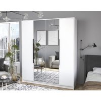 Шкаф распашной Интерлиния Концепт КТ-Ш4з (белый платинум/белый платинум)