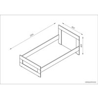 Кровать Mio Tesoro Сириус 80x200 2.02.04.160.1 (белый)