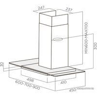 Кухонная вытяжка Elica Flat Glass Plus IX/A/60 [PRF0097367]