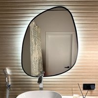 Зеркало eMZe 72x90 LED.UV.NF.72.90.CHE.SW.4K (черный УФ-окантовкой и подсветкой)