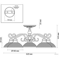 Люстра средней высоты Lumion Zerome 3472/5C